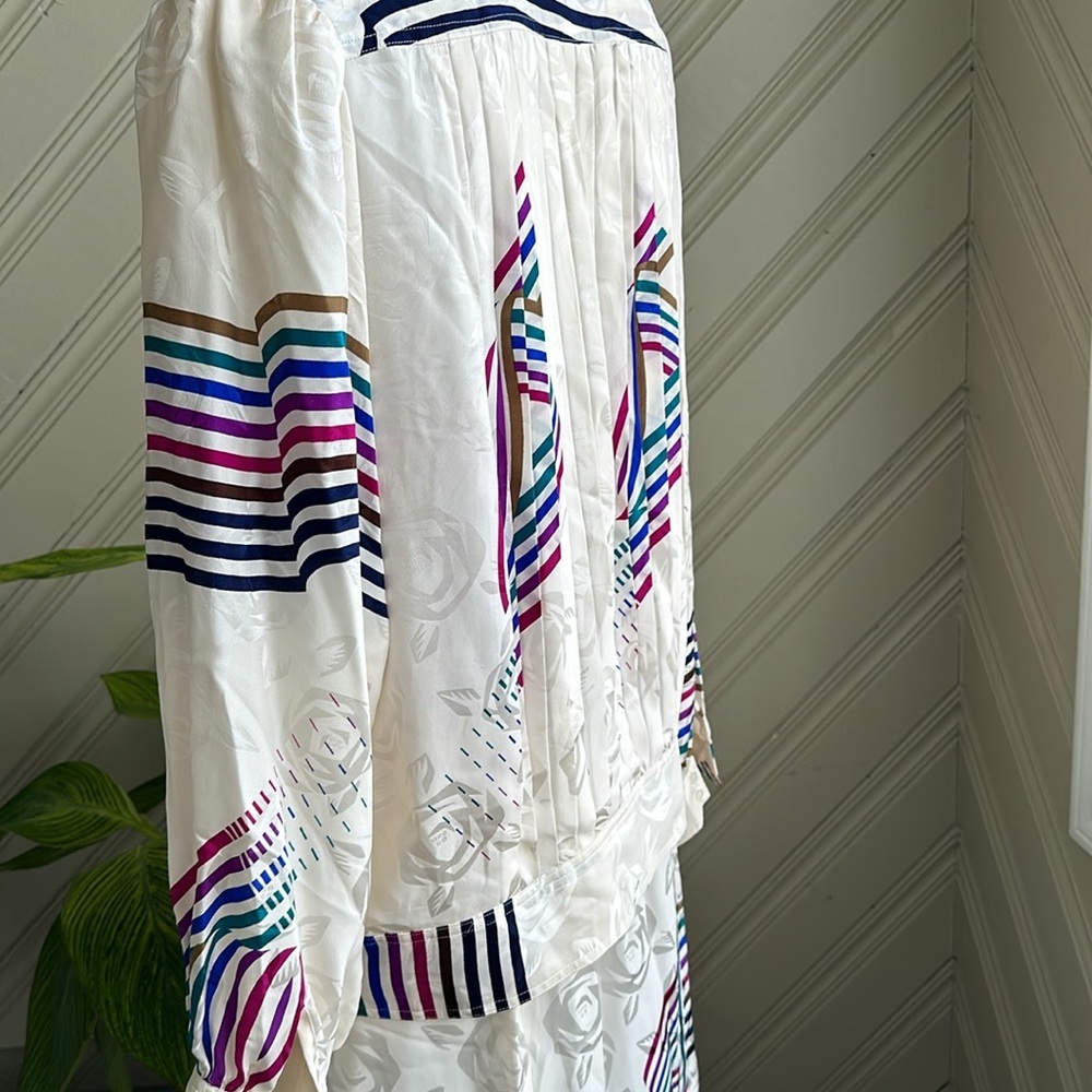 v i n t a g e... Argenti Silk Skirt and Blouse Size 12 - Picture 11 of 17